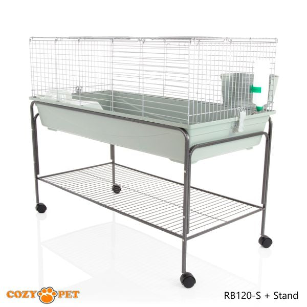 Rabbit Guinea Pig Indoor Cage with Stand by Cozy Pet 120cm for Rat, Chinchilla, Small Animals Hutch Model: RB120-S + RB120-ST