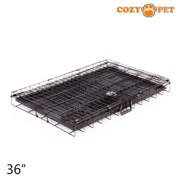 36" Cozy Pet Dog Cage in Black with ABS Tray - DCP36B