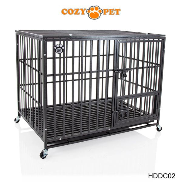 Heavy Duty Dog Cage 42" L By Cozy Pet Steel Crate Vet Groomers Commercial Use Kennel HDDC02