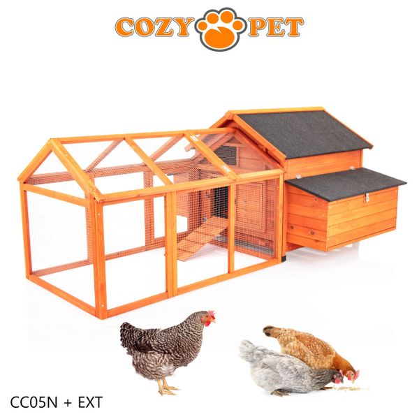 Chicken Coop Run Extension by Cozy Pet for Model CC05N. Model CC05N-Ext