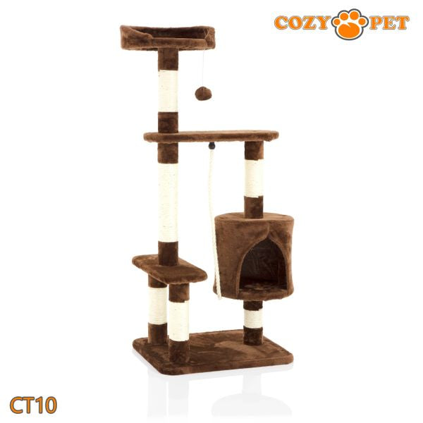 Cat Tree by Cozy Pet Deluxe Multi Level Cat Tree in Chocolate - CT10-Choc