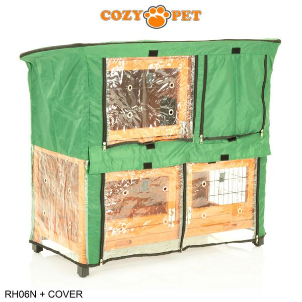 Rabbit Hutch 3ft with Cover by Cozy Pet - Natural - RH06N + RH06C