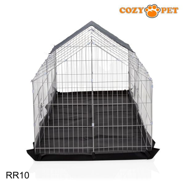 Rabbit Run with Floor and Sunshade by Cozy Pet Rectangular 1.8m Long Model RR10 + Floor