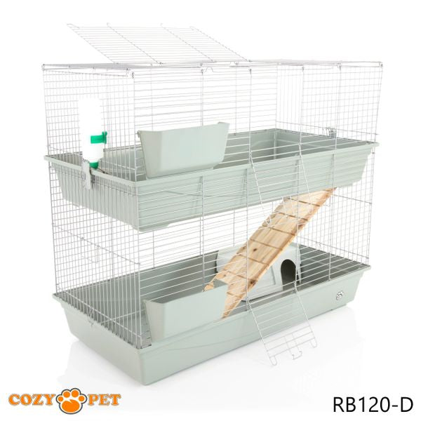 Rabbit Guinea Pig Indoor Cage 2-Tier by Cozy Pet 120cm for Rat, Chinchilla, Small Animals Hutch Model: RB120-D