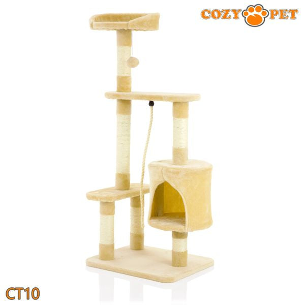 Cat Tree by Cozy Pet Deluxe Multi Level Cat Tree in Beige - CT10-Beige