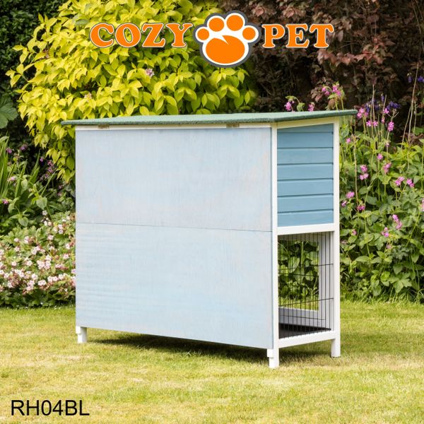 Rabbit Hutch 4ft by Cozy Pet - Blue - RH04BL