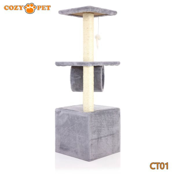 Cat Tree by Cozy Pet Deluxe Multi Level Cat Tree in Grey - CT01-Grey