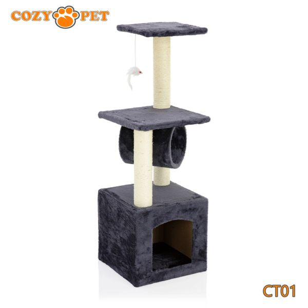 Cat Tree by Cozy Pet Deluxe Multi Level Cat Tree in Dark Grey - CT01-Dark Grey