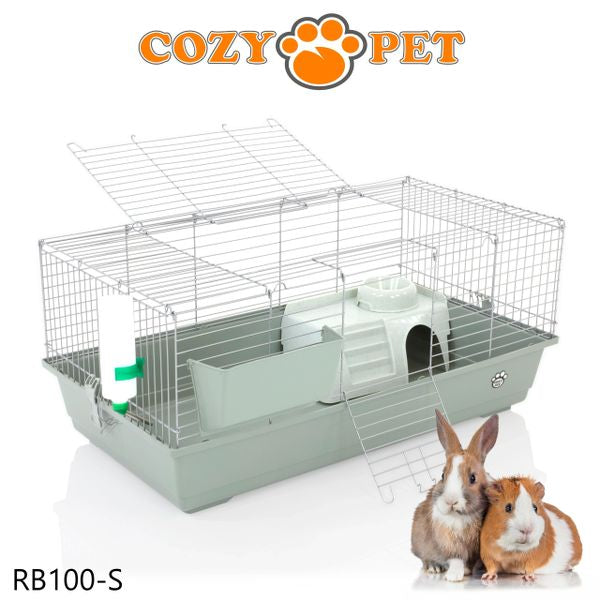 Rabbit Guinea Pig Indoor Cage by Cozy Pet 100cm for Rat, Chinchilla, Small Animals Hutch Model: RB100-S