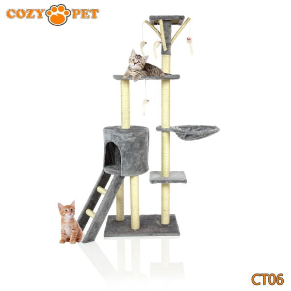 Cat Tree by Cozy Pet Deluxe Multi Level Cat Tree - CT06-Light Grey