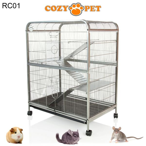 Rodent Cage for Rat, Chinchilla, Degu, Ferret by Cozy Pet 9mm Narrow Bar Spacing Model RC01