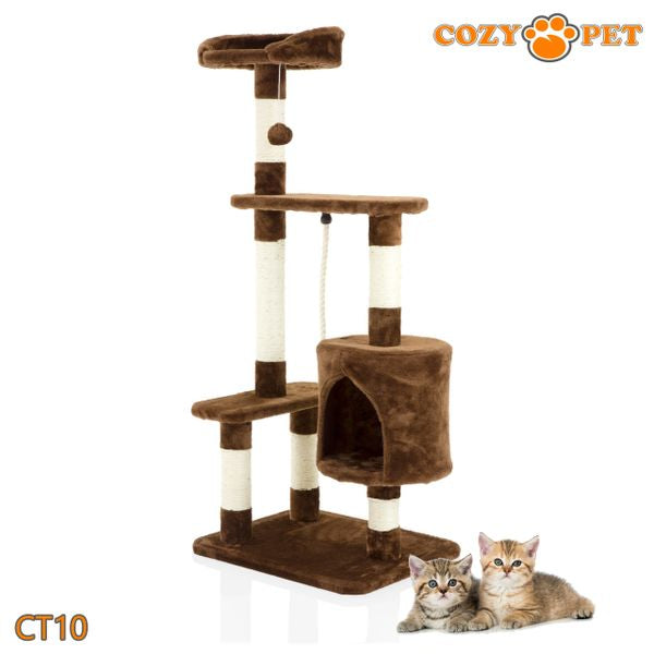 Cat Tree by Cozy Pet Deluxe Multi Level Cat Tree in Chocolate - CT10-Choc