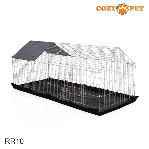 Rabbit Run with Floor and Sunshade by Cozy Pet Rectangular 1.8m Long Model RR10 + Floor