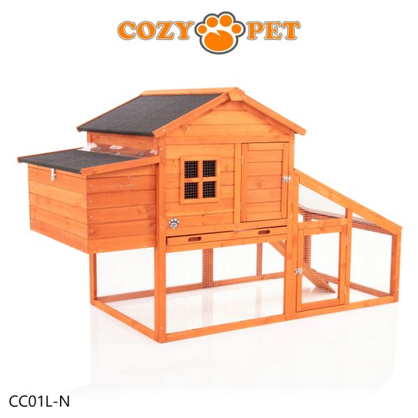 Chicken Coop, New L Size, by Cozy Pet Poultry Hen House Rabbit Hutch Model CC01L-N