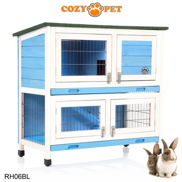 Rabbit Hutch 3ft by Cozy Pet - Blue - RH06BL