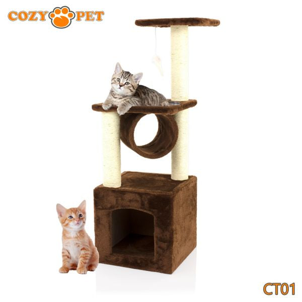 Cat Tree by Cozy Pet Deluxe Multi Level Cat Tree in Chocolate - CT01-Choc