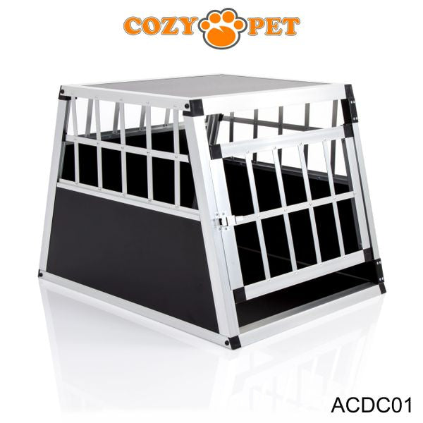 Aluminium Car Dog Cage by Cozy Pet Travel Puppy Crate Pet Carrier Transport ACDC01 - RET - Customer Return 45% Discount.