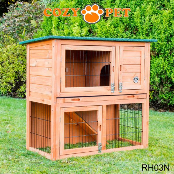 Rabbit Hutch 3ft by Cozy Pet - Natural - RH03N